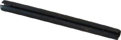 Made in USA - 1/16" Diam x 3/4" Long Slotted Spring Pin - Grade 1070-1090 Alloy Steel, Black Oxide Finish - USA Tool & Supply