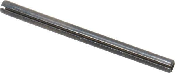 Made in USA - 1/16" Diam x 7/8" Long Slotted Spring Pin - Grade 1070-1090 Alloy Steel, Black Oxide Finish - USA Tool & Supply