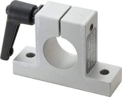 80/20 Inc. - 3 Inch Wide x 2-1/8 Inch High x 7/8 Inch Deep Horizontal Quick Clamp - 1.004 Inch Hole x 0.257 Inch Bolt Hole Diameter - USA Tool & Supply