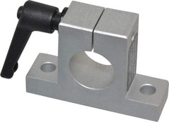 80/20 Inc. - 3 Inch Wide x 2-1/8 Inch High x 7/8 Inch Deep Horizontal Quick Clamp - 1.004 Inch Hole x 0.328 Inch Bolt Hole Diameter - USA Tool & Supply