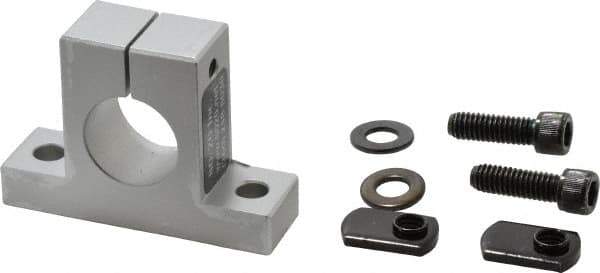 80/20 Inc. - 3 Inch Wide x 2-1/8 Inch High x 7/8 Inch Deep Single Horizontal Base - 1.004 Inch Hole x 0.328 Inch Bolt Hole Diameter - USA Tool & Supply