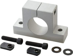 80/20 Inc. - 3-7/8 Inch Wide x 2-1/2 Inch High x 1-1/8 Inch Deep Single Horizontal Base - 1.505 Inch Hole x 0.328 Inch Bolt Hole Diameter - USA Tool & Supply