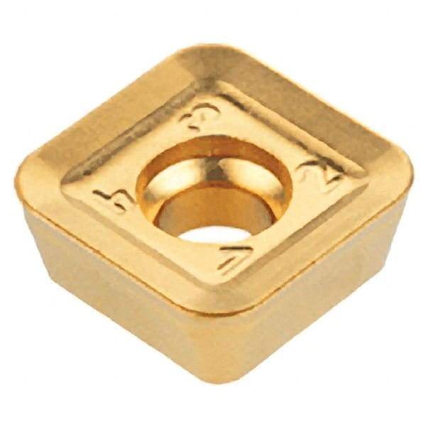 Iscar - QDMT1205 M Grade IC910 Carbide Milling Insert - AlTiN Finish, 0.197" Thick, 1/2" Inscribed Circle, 0.8mm Corner Radius - USA Tool & Supply