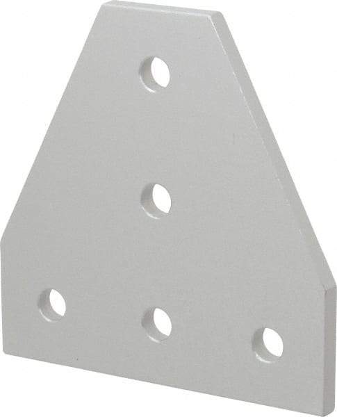 80/20 Inc. - 3" Wide, 3" High, Open Shelving 5 Hole Tee Plate - Aluminum, Use with Series 10 & Bolt Kit 3393 - USA Tool & Supply