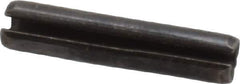 Made in USA - 1/8" Diam x 5/8" Long Slotted Spring Pin - Grade 1070-1090 Alloy Steel, Black Oxide Finish - USA Tool & Supply