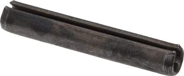Made in USA - 1/8" Diam x 3/4" Long Slotted Spring Pin - Grade 1070-1090 Alloy Steel, Black Oxide Finish - USA Tool & Supply