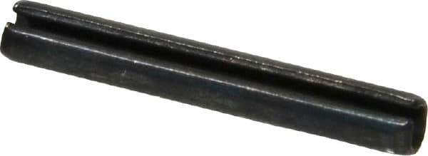 Made in USA - 1/8" Diam x 7/8" Long Slotted Spring Pin - Grade 1070-1090 Alloy Steel, Black Oxide Finish - USA Tool & Supply