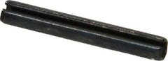 Made in USA - 1/8" Diam x 7/8" Long Slotted Spring Pin - Grade 1070-1090 Alloy Steel, Black Oxide Finish - USA Tool & Supply