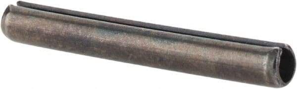 Made in USA - 1/8" Diam x 1" Long Slotted Spring Pin - Grade 1070-1090 Alloy Steel, Black Oxide Finish - USA Tool & Supply