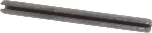 Made in USA - 1/8" Diam x 1-3/8" Long Slotted Spring Pin - Grade 1070-1090 Alloy Steel, Black Oxide Finish - USA Tool & Supply