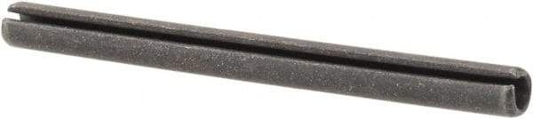 Made in USA - 1/8" Diam x 1-1/2" Long Slotted Spring Pin - Grade 1070-1090 Alloy Steel, Black Oxide Finish - USA Tool & Supply