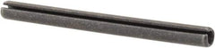 Made in USA - 1/8" Diam x 1-1/2" Long Slotted Spring Pin - Grade 1070-1090 Alloy Steel, Black Oxide Finish - USA Tool & Supply