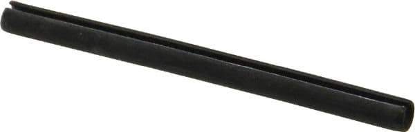 Made in USA - 1/8" Diam x 1-5/8" Long Slotted Spring Pin - Grade 1070-1090 Alloy Steel, Black Oxide Finish - USA Tool & Supply