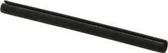 Made in USA - 1/8" Diam x 1-5/8" Long Slotted Spring Pin - Grade 1070-1090 Alloy Steel, Black Oxide Finish - USA Tool & Supply