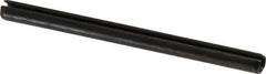 Made in USA - 1/8" Diam x 1-3/4" Long Slotted Spring Pin - Grade 1070-1090 Alloy Steel, Black Oxide Finish - USA Tool & Supply