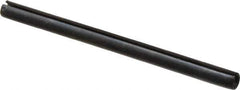 Made in USA - 1/8" Diam x 1-7/8" Long Slotted Spring Pin - Grade 1070-1090 Alloy Steel, Black Oxide Finish - USA Tool & Supply