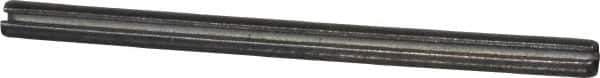 Made in USA - 1/8" Diam x 2" Long Slotted Spring Pin - Grade 1070-1090 Alloy Steel, Black Oxide Finish - USA Tool & Supply