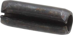 Made in USA - 3/16" Diam x 1/2" Long Slotted Spring Pin - Grade 1070-1090 Alloy Steel, Black Oxide Finish - USA Tool & Supply