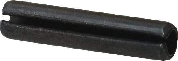 Made in USA - 3/16" Diam x 7/8" Long Slotted Spring Pin - Grade 1070-1090 Alloy Steel, Black Oxide Finish - USA Tool & Supply