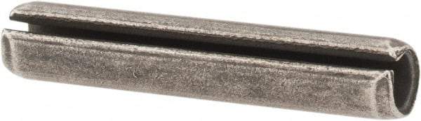 Made in USA - 3/16" Diam x 1" Long Slotted Spring Pin - Grade 1070-1090 Alloy Steel, Black Oxide Finish - USA Tool & Supply