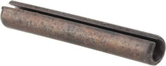 Made in USA - 3/16" Diam x 1-1/4" Long Slotted Spring Pin - Grade 1070-1090 Alloy Steel, Black Oxide Finish - USA Tool & Supply