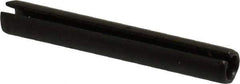 Made in USA - 3/16" Diam x 1-3/8" Long Slotted Spring Pin - Grade 1070-1090 Alloy Steel, Black Oxide Finish - USA Tool & Supply