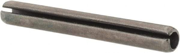 Made in USA - 3/16" Diam x 1-1/2" Long Slotted Spring Pin - Grade 1070-1090 Alloy Steel, Black Oxide Finish - USA Tool & Supply