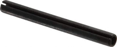 Made in USA - 3/16" Diam x 1-7/8" Long Slotted Spring Pin - Grade 1070-1090 Alloy Steel, Black Oxide Finish - USA Tool & Supply