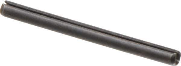 Made in USA - 3/16" Diam x 2-1/4" Long Slotted Spring Pin - Grade 1070-1090 Alloy Steel, Black Oxide Finish - USA Tool & Supply