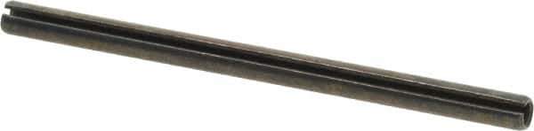 Made in USA - 3/16" Diam x 3" Long Slotted Spring Pin - Grade 1070-1090 Alloy Steel, Black Oxide Finish - USA Tool & Supply