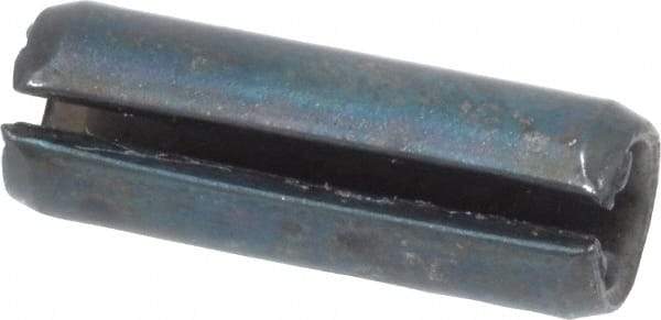 Made in USA - 1/4" Diam x 3/4" Long Slotted Spring Pin - Grade 1070-1090 Alloy Steel, Black Oxide Finish - USA Tool & Supply