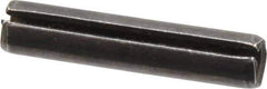 Made in USA - 1/4" Diam x 1-1/4" Long Slotted Spring Pin - Grade 1070-1090 Alloy Steel, Black Oxide Finish - USA Tool & Supply