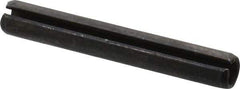 Made in USA - 1/4" Diam x 1-3/4" Long Slotted Spring Pin - Grade 1070-1090 Alloy Steel, Black Oxide Finish - USA Tool & Supply