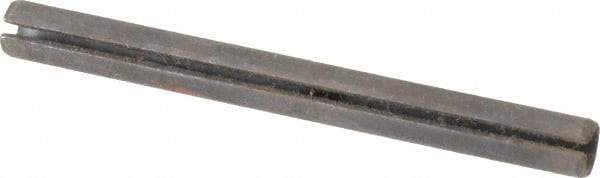 Made in USA - 1/4" Diam x 2-3/4" Long Slotted Spring Pin - Grade 1070-1090 Alloy Steel, Black Oxide Finish - USA Tool & Supply