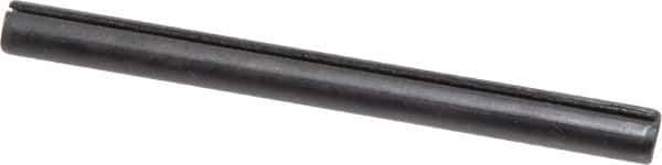 Made in USA - 1/4" Diam x 3" Long Slotted Spring Pin - Grade 1070-1090 Alloy Steel, Black Oxide Finish - USA Tool & Supply
