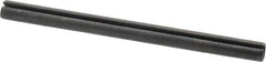 Made in USA - 1/4" Diam x 3-1/2" Long Slotted Spring Pin - Grade 1070-1090 Alloy Steel, Black Oxide Finish - USA Tool & Supply