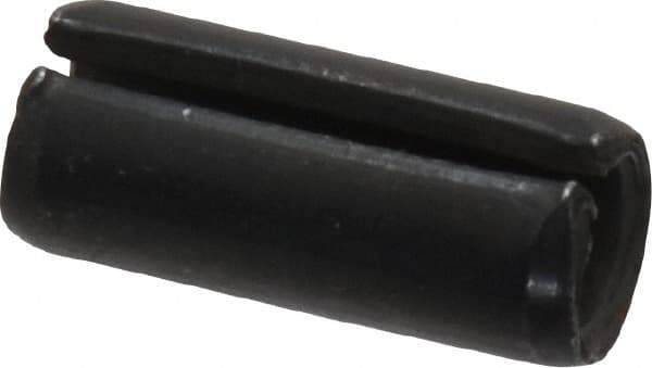 Made in USA - 5/16" Diam x 3/4" Long Slotted Spring Pin - Grade 1070-1090 Alloy Steel, Black Oxide Finish - USA Tool & Supply