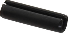 Made in USA - 5/16" Diam x 1-1/8" Long Slotted Spring Pin - Grade 1070-1090 Alloy Steel, Black Oxide Finish - USA Tool & Supply