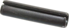 Made in USA - 5/16" Diam x 1-3/8" Long Slotted Spring Pin - Grade 1070-1090 Alloy Steel, Black Oxide Finish - USA Tool & Supply