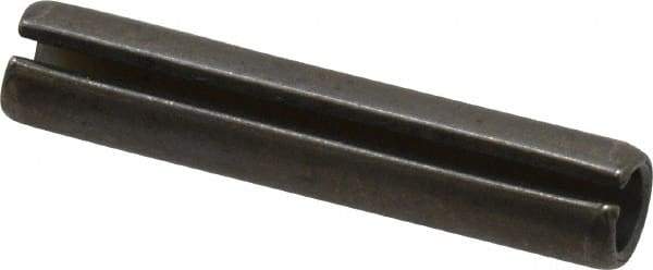 Made in USA - 5/16" Diam x 1-5/8" Long Slotted Spring Pin - Grade 1070-1090 Alloy Steel, Black Oxide Finish - USA Tool & Supply