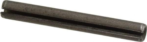 Made in USA - 5/16" Diam x 2-1/2" Long Slotted Spring Pin - Grade 1070-1090 Alloy Steel, Black Oxide Finish - USA Tool & Supply
