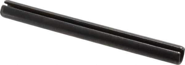 Made in USA - 5/16" Diam x 3-1/4" Long Slotted Spring Pin - Grade 1070-1090 Alloy Steel, Black Oxide Finish - USA Tool & Supply