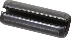 Made in USA - 3/8" Diam x 1" Long Slotted Spring Pin - Grade 1070-1090 Alloy Steel, Black Oxide Finish - USA Tool & Supply