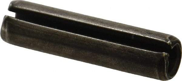 Made in USA - 3/8" Diam x 1-1/2" Long Slotted Spring Pin - Grade 1070-1090 Alloy Steel, Black Oxide Finish - USA Tool & Supply