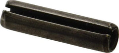 Made in USA - 3/8" Diam x 1-1/2" Long Slotted Spring Pin - Grade 1070-1090 Alloy Steel, Black Oxide Finish - USA Tool & Supply