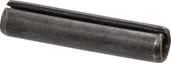 Made in USA - 3/8" Diam x 1-3/4" Long Slotted Spring Pin - Grade 1070-1090 Alloy Steel, Black Oxide Finish - USA Tool & Supply