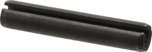 Made in USA - 3/8" Diam x 2" Long Slotted Spring Pin - Grade 1070-1090 Alloy Steel, Black Oxide Finish - USA Tool & Supply