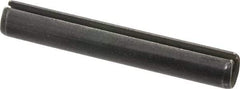 Made in USA - 3/8" Diam x 2-1/2" Long Slotted Spring Pin - Grade 1070-1090 Alloy Steel, Black Oxide Finish - USA Tool & Supply