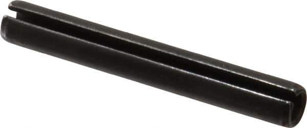 Made in USA - 3/8" Diam x 2-3/4" Long Slotted Spring Pin - Grade 1070-1090 Alloy Steel, Black Oxide Finish - USA Tool & Supply