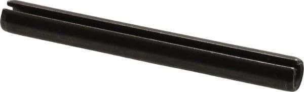 Made in USA - 3/8" Diam x 3-1/2" Long Slotted Spring Pin - Grade 1070-1090 Alloy Steel, Black Oxide Finish - USA Tool & Supply